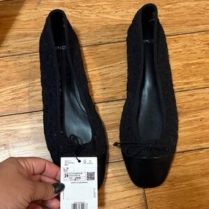 Elegant Black Lace Women's Flats-MGN